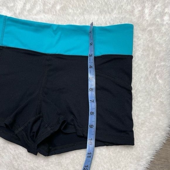 Athletic Shorts Black Blue Stretchy Womens Size XS - S Swim Bottoms Running - Picture 3 of 7